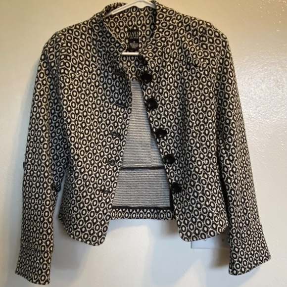 Saks Fifth Avenue Women's Size 6 Lightweight Jacket Geometric Shape Fitted - Picture 3 of 6
